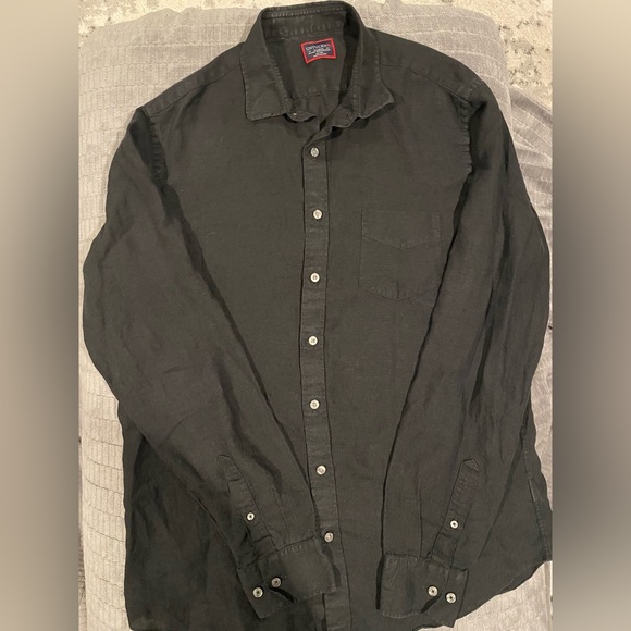 UNTUCKit Other - UNTUCKit Men's Black Linen Button-Down Shirt Size XL